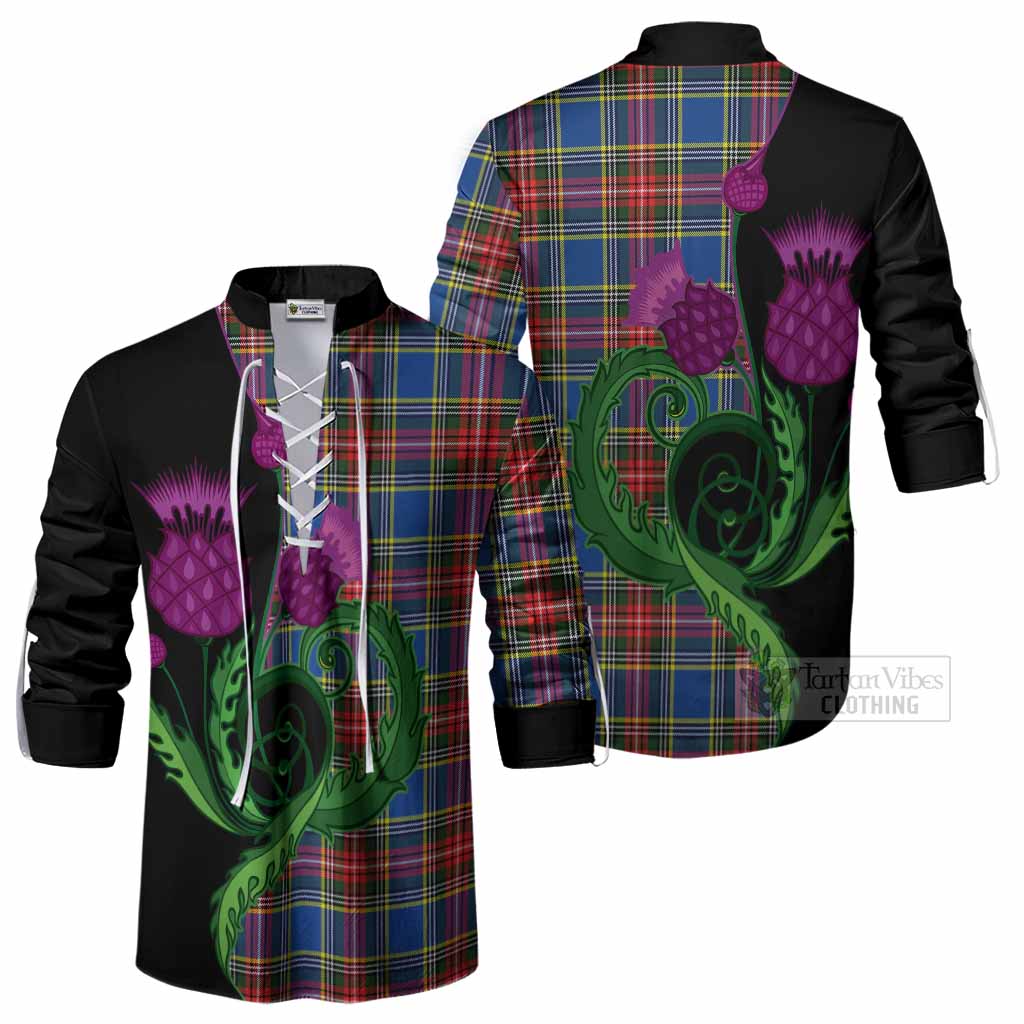 Bethune Tartan Ghillie Shirt Traditional Scottish Thistle