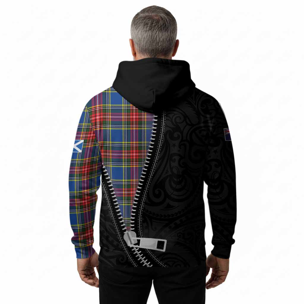 Bethune Tartan Hoodie New Zealand Pattern Unique Zipper Stylized