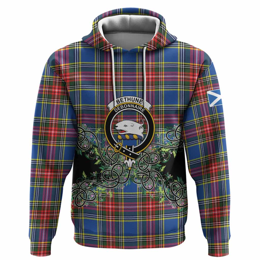 Bethune Tartan Hoodie Thistle Scottish Spirit