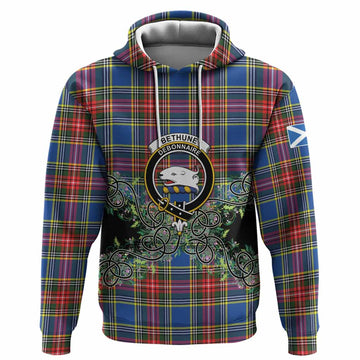 Bethune Tartan Hoodie Thistle Scottish Spirit