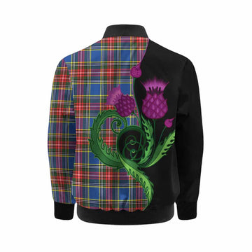 Bethune Tartan Kid Bomber Jacket Traditional Scottish Thistle