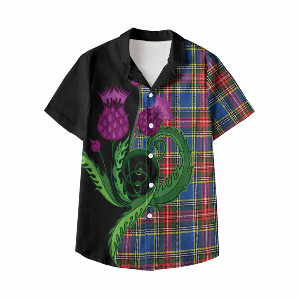 Bethune Tartan Kid Hawaiian Shirt Traditional Scottish Thistle