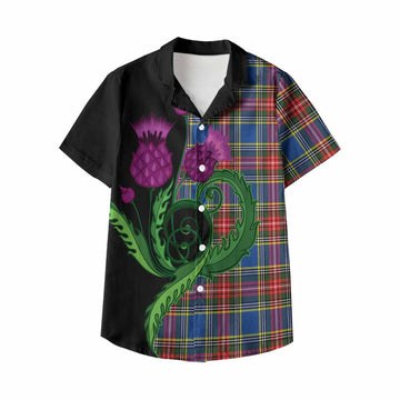 Bethune Tartan Kid Hawaiian Shirt Traditional Scottish Thistle
