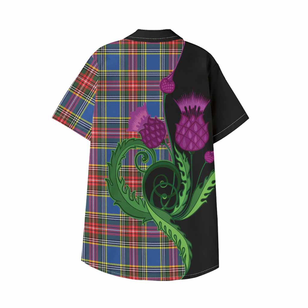 Bethune Tartan Kid Hawaiian Shirt Traditional Scottish Thistle
