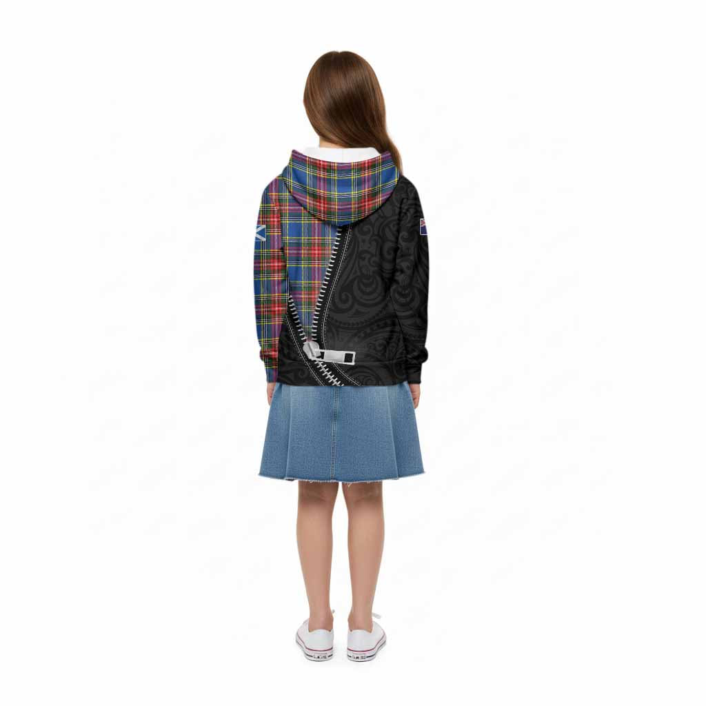 Bethune Tartan Kid Hoodie New Zealand Pattern Unique Zipper Stylized