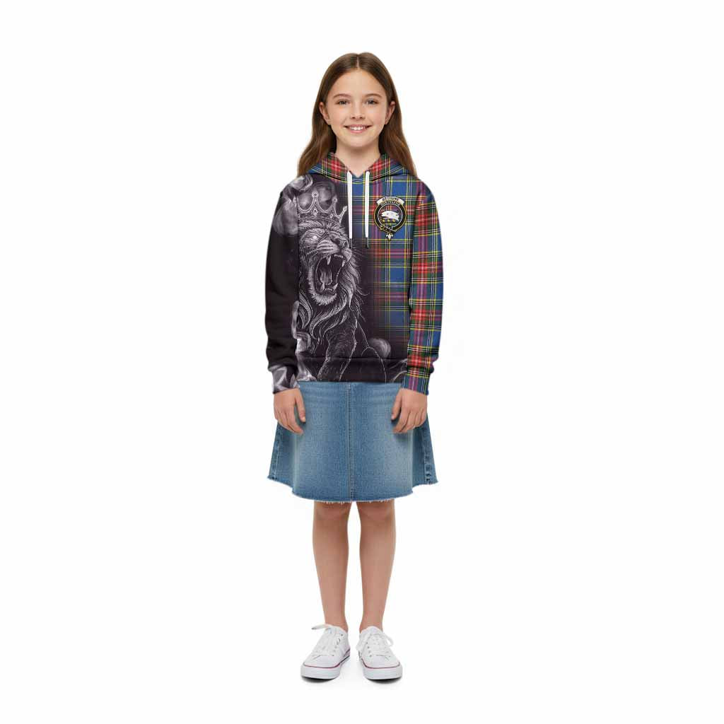 Bethune Tartan Kid Hoodie Roaring Lion Heritage