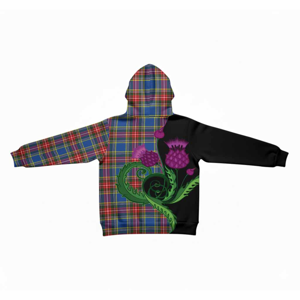 Bethune Tartan Kid Hoodie Traditional Scottish Thistle