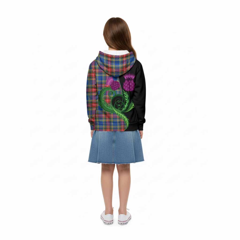 Bethune Tartan Kid Hoodie Traditional Scottish Thistle