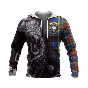 Bethune Tartan Knitted Hoodie Roaring Lion Heritage