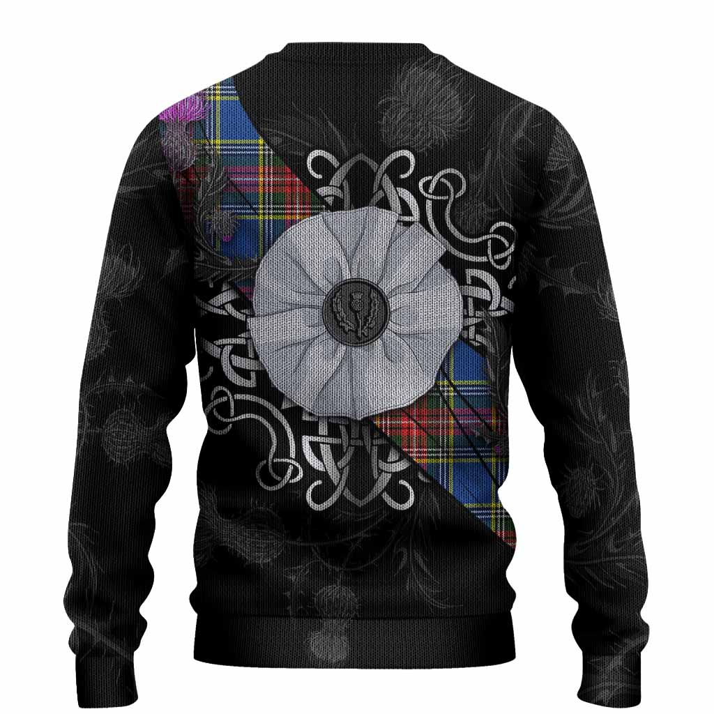 Bethune Tartan Knitted Sweater Jacobite White Rose - Tartan Vibes Clothing