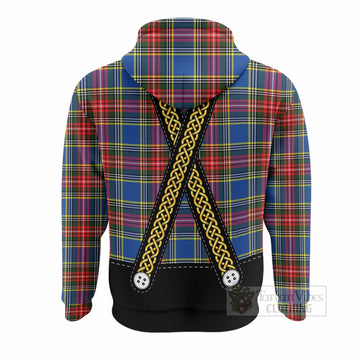 Bethune Tartan Lederhosen Costume Hoodie Scotland Celtic Knot Motif