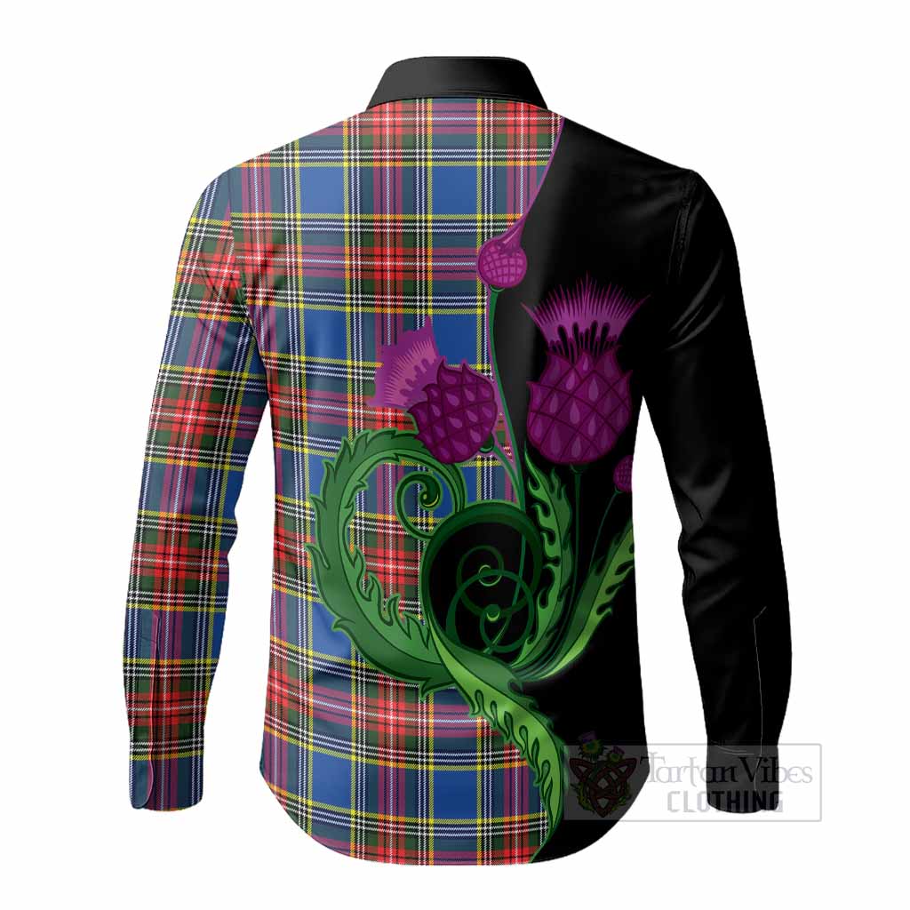 Bethune Tartan Long Sleeve Button Shirts Traditional Scottish Thistle