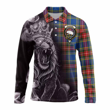 Bethune Tartan Long Sleeve Polo Shirt Roaring Lion Heritage