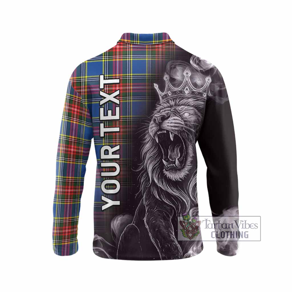 Bethune Tartan Long Sleeve Polo Shirt Roaring Lion Heritage