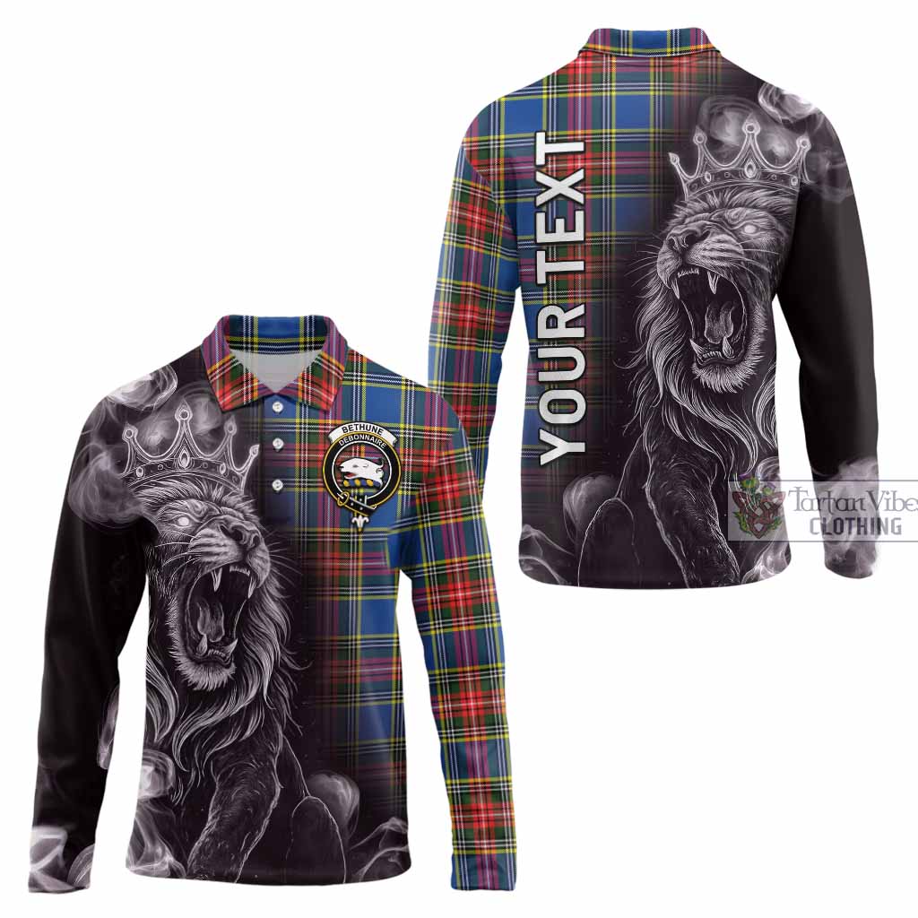 Bethune Tartan Long Sleeve Polo Shirt Roaring Lion Heritage