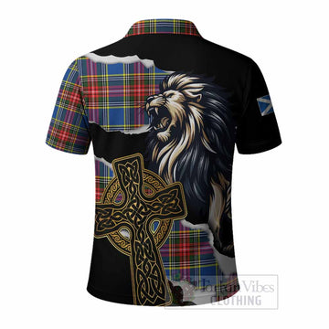 Bethune Tartan Scottish Polo Shirt Lion Celtic Heritage
