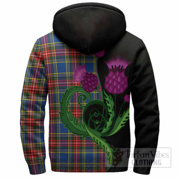 Bethune Tartan Sherpa Hoodie Traditional Scottish Thistle