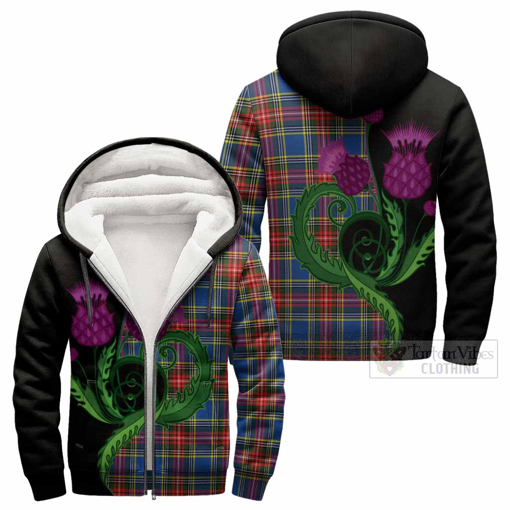 Bethune Tartan Sherpa Hoodie Traditional Scottish Thistle
