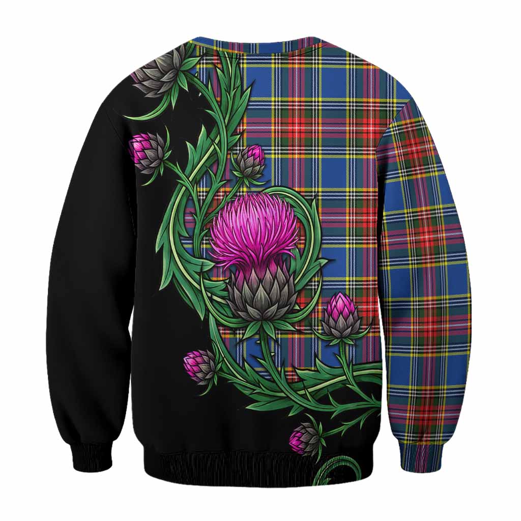 Bethune Tartan Sweatshirt Resilient Scottish Thistle - Tartan Vibes Clothing