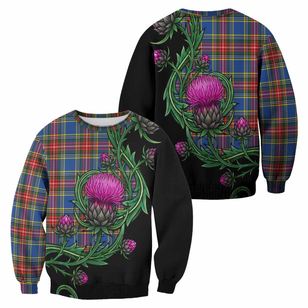 Bethune Tartan Sweatshirt Resilient Scottish Thistle - Tartan Vibes Clothing