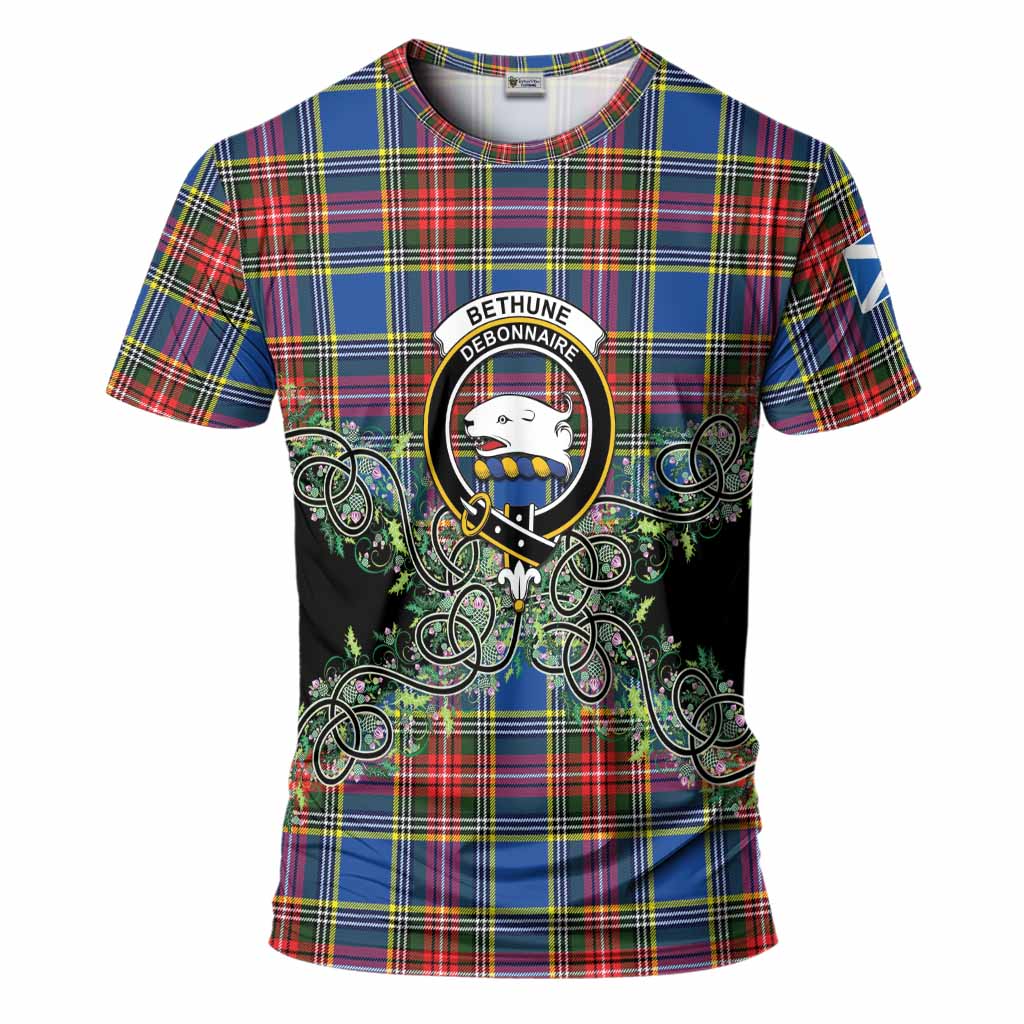 Bethune Tartan T-Shirt Thistle Scottish Spirit