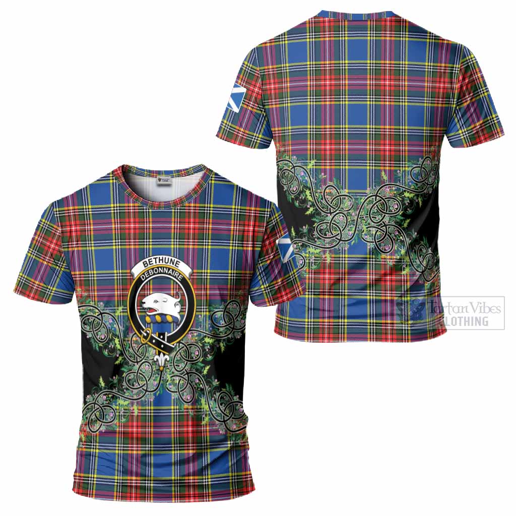 Bethune Tartan T-Shirt Thistle Scottish Spirit