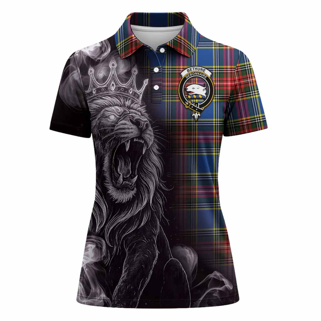Bethune Tartan Women Polo Shirt Roaring Lion Heritage