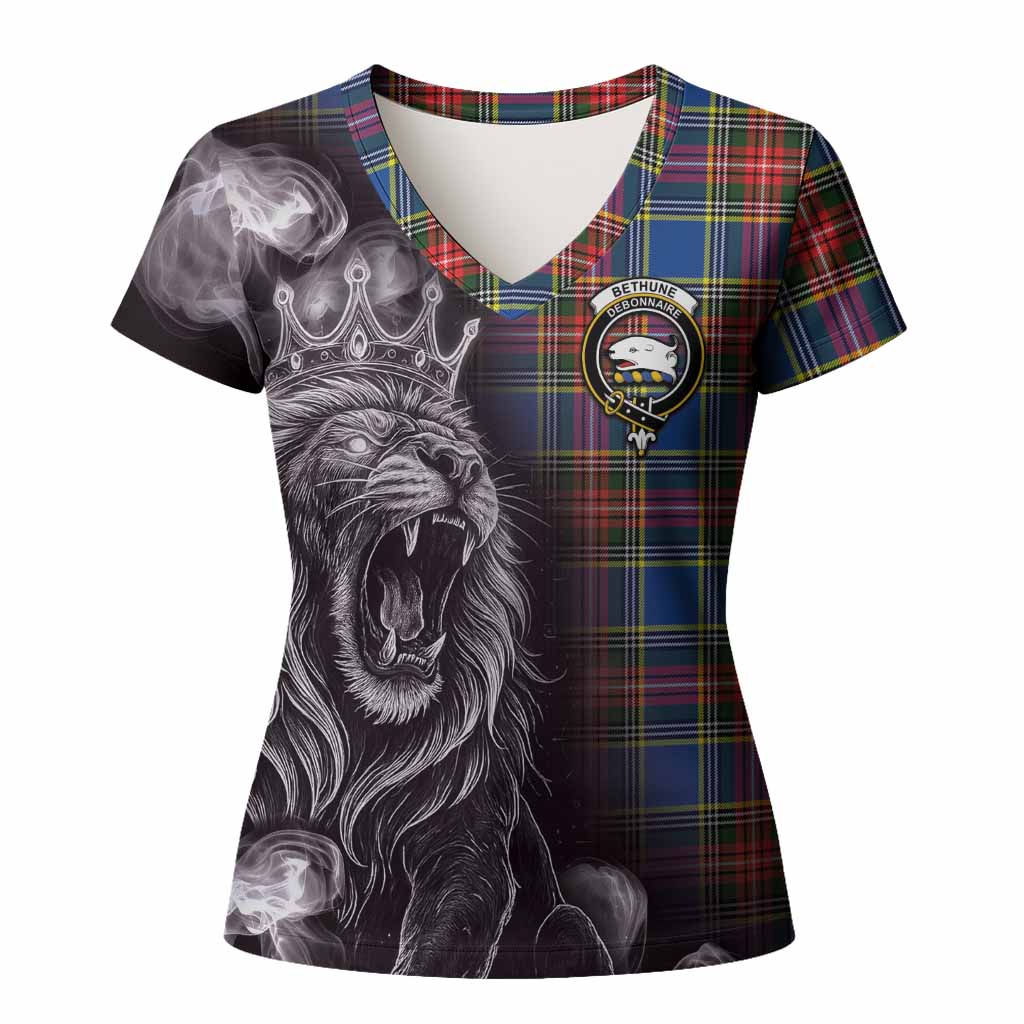 Bethune Tartan Women T shirt Roaring Lion Heritage