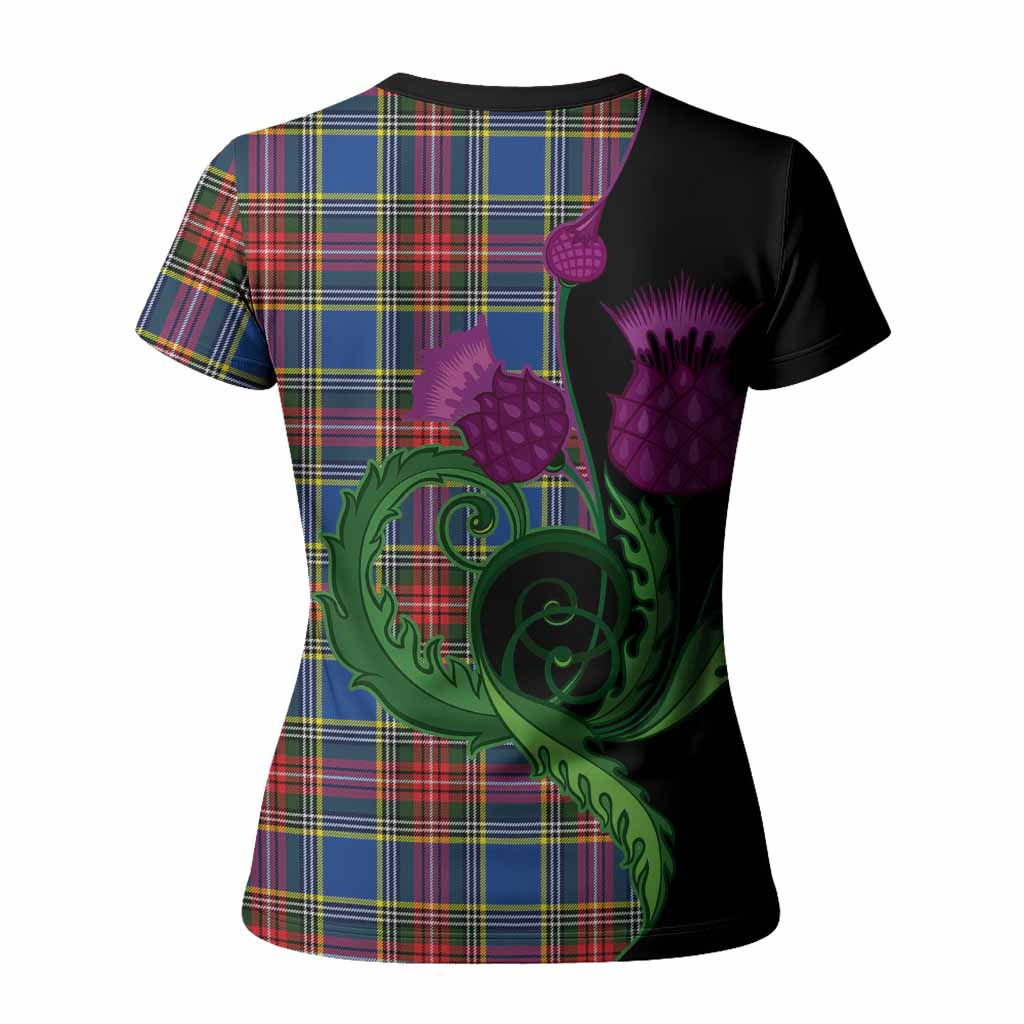 Bethune Tartan Women T shirt Traditional Scottish Thistle