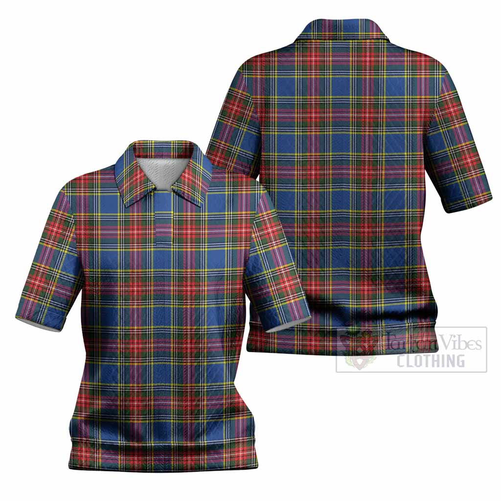 Bethune Tartan Women’s Polo Sweater Top