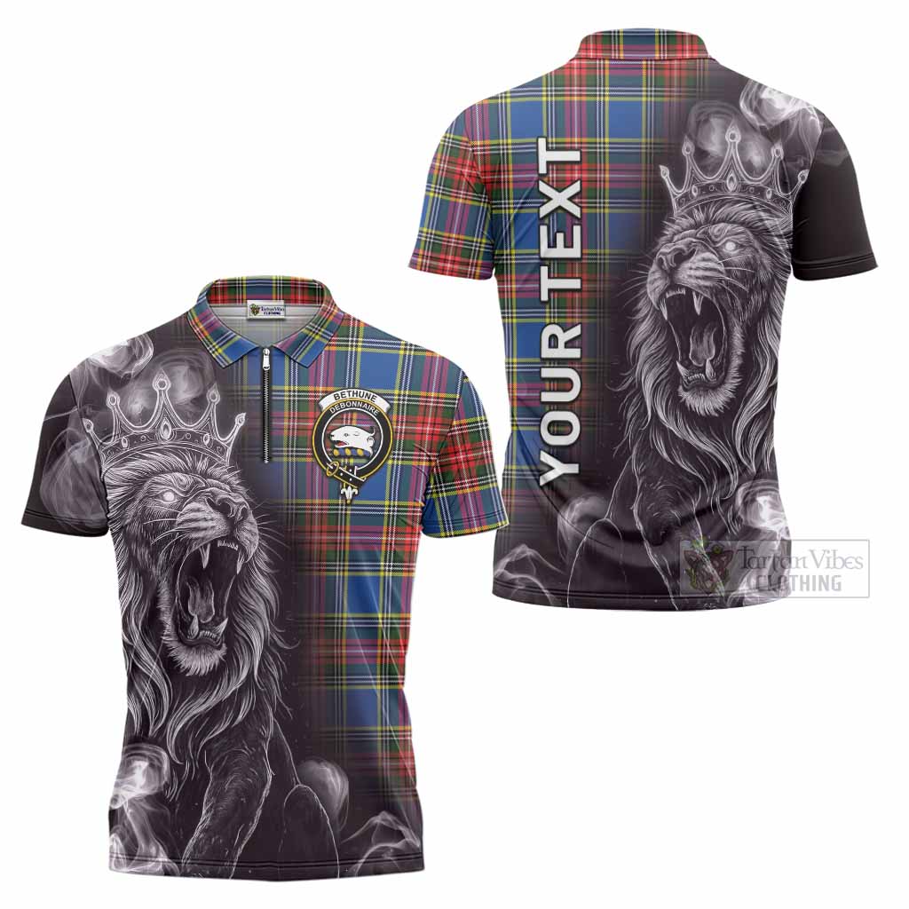 Bethune Tartan Zipper Polo Shirt Roaring Lion Heritage