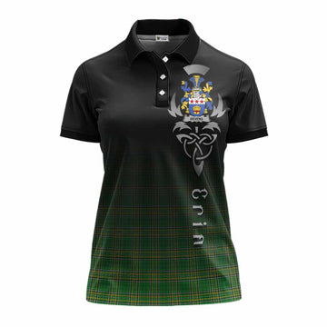 Bevens Irish Clan Women's Polo Shirt with Coat of Arms Erin Go Bragh Celtic Inspired Women - Tartan Vibes Clothing