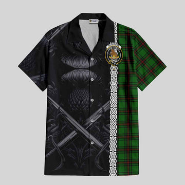 Beveridge Tartan Hawaiian Shirt with Family Crest Cross Sword Thistle Celtic Vibes Kid - Tartan Vibes Clothing