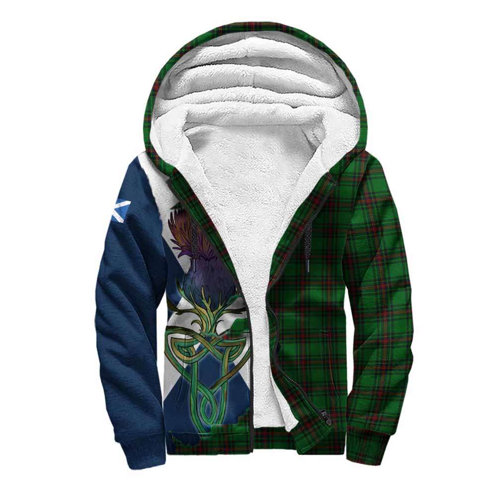 Tartan Vibes Clothing Beveridge Tartan Family Crest Sherpa Hoodie Scottish Thistle Celtic Inspired