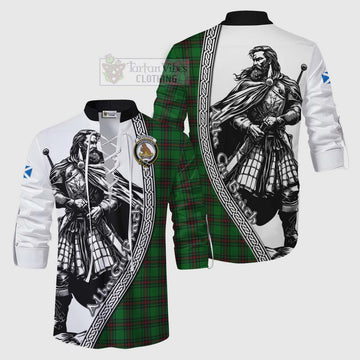 Beveridge Tartan Clan Crest Ghillie Kilt Shirt with Highlander Warrior Celtic Style Men - Tartan Vibes Clothing