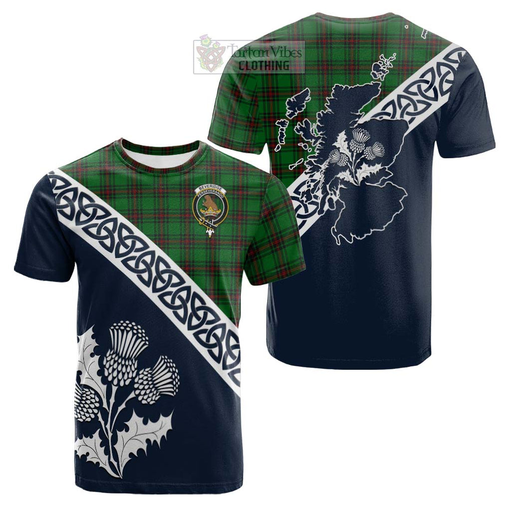 Beveridge Tartan Cotton T-shirt Featuring Thistle and Scotland Map Kid's Shirt - Tartan Vibes Clothing