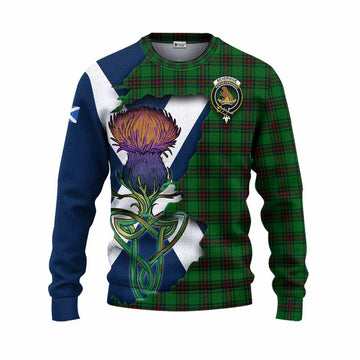 Tartan Vibes Clothing Beveridge Tartan Family Crest Knitted Sweater Scottish Thistle Celtic Inspired
