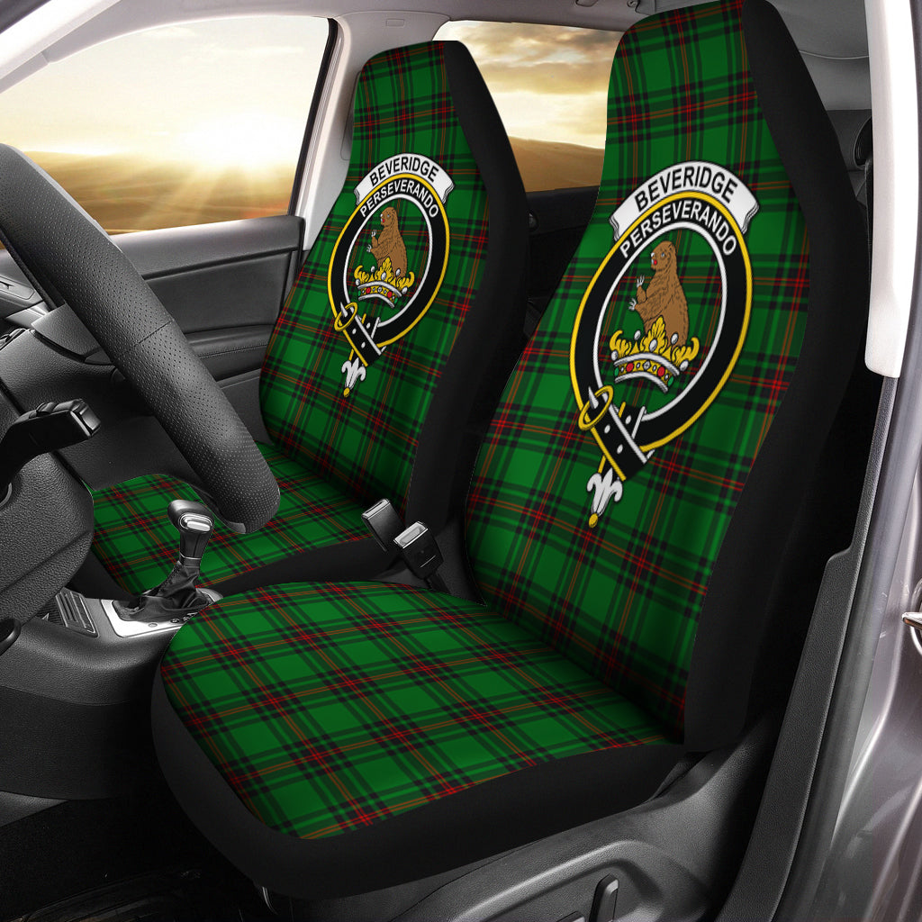 Beveridge Tartan Car Seat Cover with Family Crest One Size - Tartan Vibes Clothing