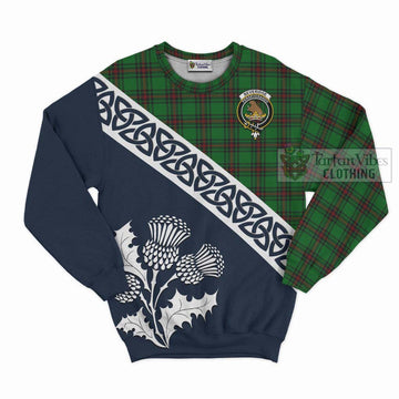 Beveridge Tartan Sweatshirt Featuring Thistle and Scotland Map Unisex - Tartan Vibes Clothing
