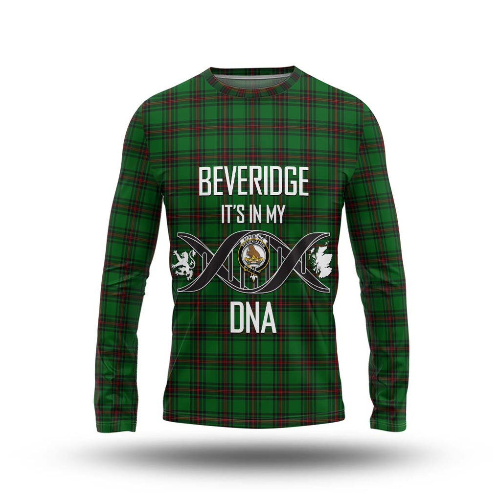 Beveridge Tartan Long Sleeve T-Shirt with Family Crest DNA In Me Style Unisex - Tartan Vibes Clothing