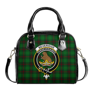 Beveridge Tartan Shoulder Handbags with Family Crest One Size 9*21*24 cm (3.54*8.27*9.45 inches) - Tartan Vibes Clothing