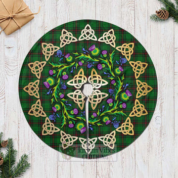 Beveridge Tartan Christmas Tree Skirt with Thistle Celtic Knot Style Casual Tree Skirts - Tartan Vibes Clothing