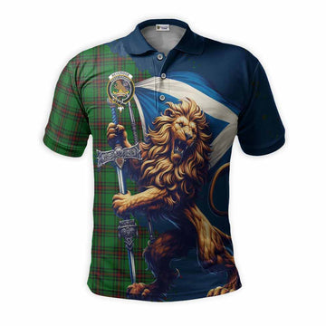 Beveridge Tartan Family Crest Men's Polo Shirt with Scottish Majestic Lion Kid - Tartan Vibes Clothing