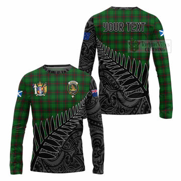 Beveridge Crest Tartan Long Sleeve T-Shirt with New Zealand Silver Fern Half Style Unisex - Tartan Vibes Clothing