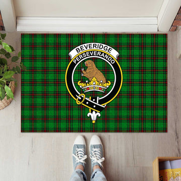Beveridge Tartan Rubber Doormat with Family Crest L 60*90cm - Tartan Vibes Clothing