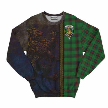 Beveridge Tartan Family Crest Sweatshirt Alba Gu Brath Be Brave Lion Ancient Style Unisex - Tartan Vibes Clothing