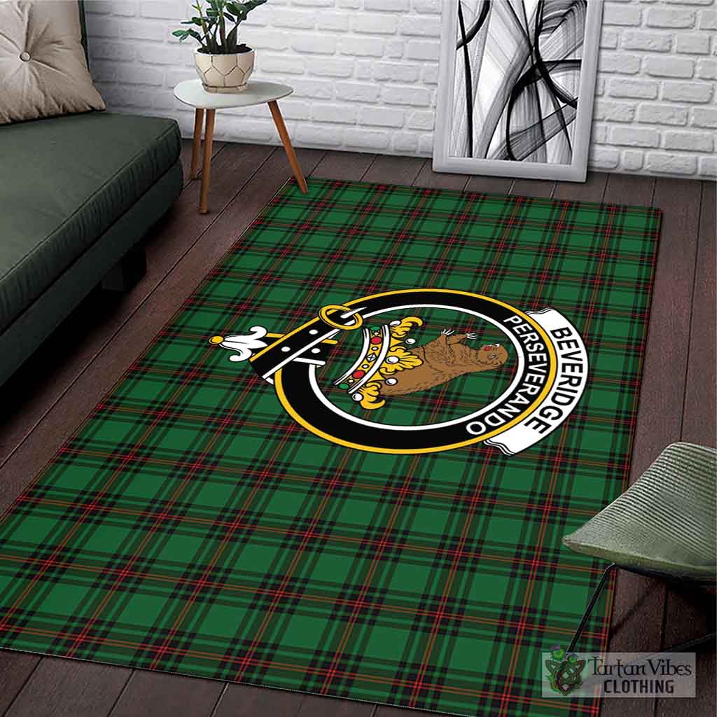 Beveridge Tartan Area Rug with Family Crest L 59*86 inch (150x220 cm) - Tartan Vibes Clothing