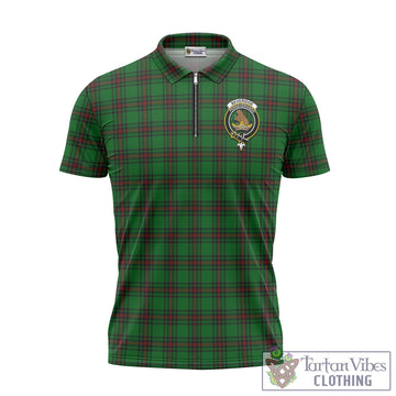 Beveridge Tartan Zipper Polo Shirt with Family Crest Unisex - Tartan Vibes Clothing
