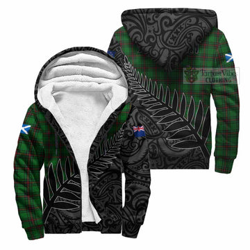 Beveridge Crest Tartan Sherpa Hoodie with New Zealand Silver Fern Half Style Unisex S - Tartan Vibes Clothing
