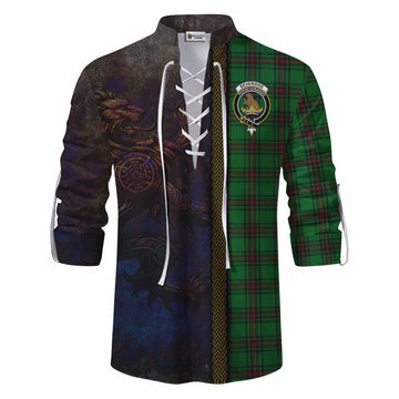 Beveridge Tartan Family Crest Ghillie Kilt Shirt Alba Gu Brath Be Brave Lion Ancient Style Men - Tartan Vibes Clothing